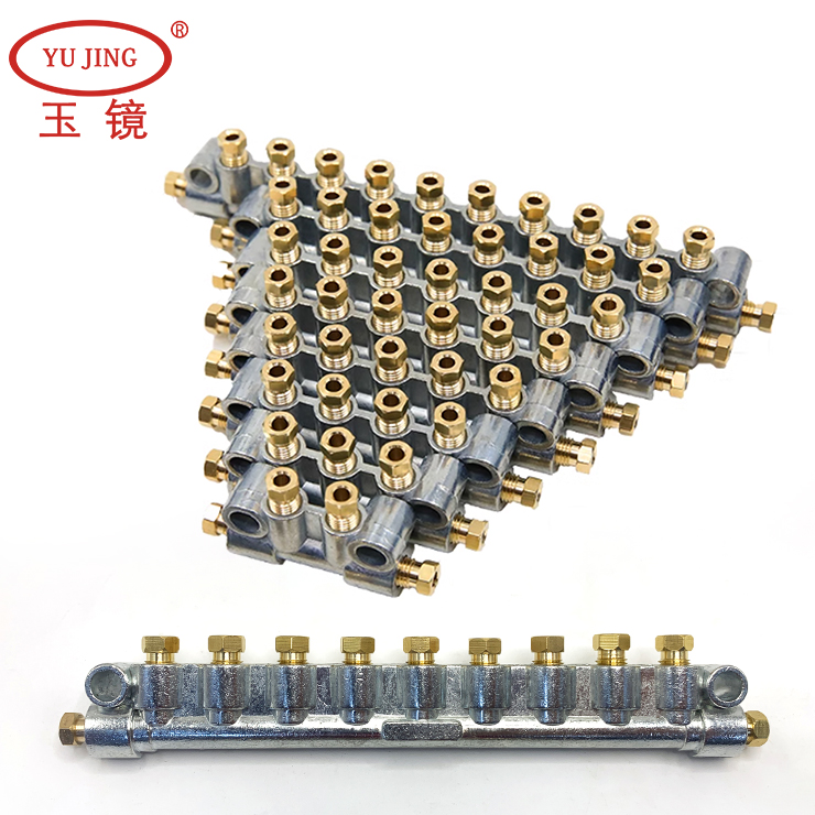 AP型抵抗式分配器 锌/铝合金润滑油路 分油块接头 固定油管配4/6管接头