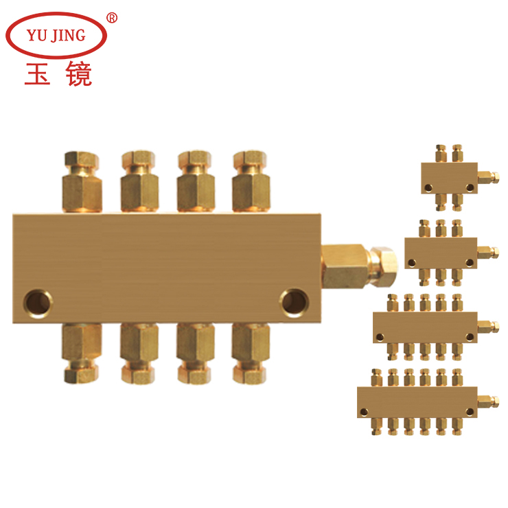 TE 双面出油分配器 机车磨床润滑分油器油排抵抗式比例多通玉镜