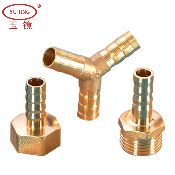 软管 皮管 水管直通宝塔头全铜内外丝 螺纹转接头 三通宝塔 玉镜