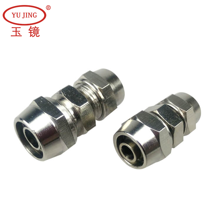 气动元件 快拧接头BPU 快拧串板/穿板/隔板直通接头 不锈钢锁母式气管接头